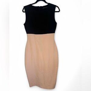 Zara Women’s Black and Pink Midi Dress